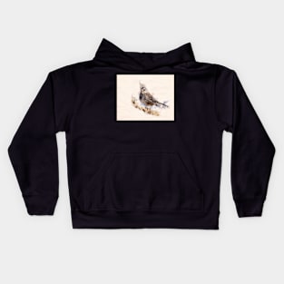 Dark Eyed Junco Watercolor Kids Hoodie